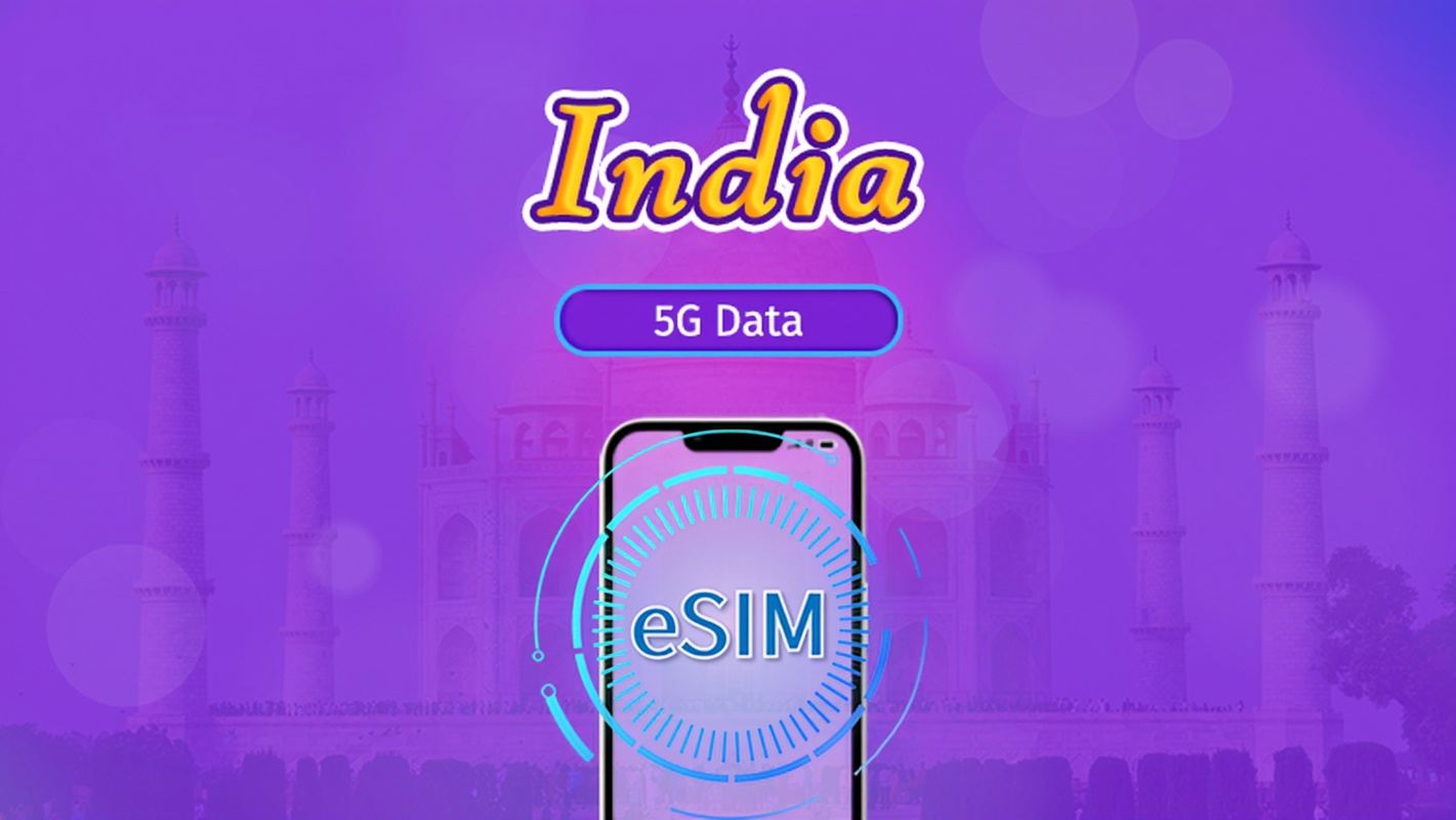 India | 5G/4G eSIM | Day Pass/Total Package | Natural Day Billing | 1-30 days | QR code