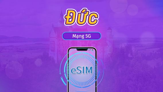 Đức | 4G/5G eSIM | Gói trọn gói | Tính phí mỗi 24 giờ | 7–30 ngày | Mã QR
