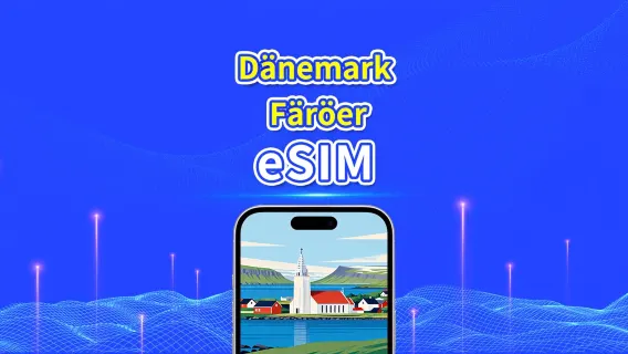 Dänemark + Färöer-Inseln eSIM | 5G/4G | Tägliches/Gesamtdatenpaket | 1-30 Tage | 24-Stunden-Abrechnung | QR-Code