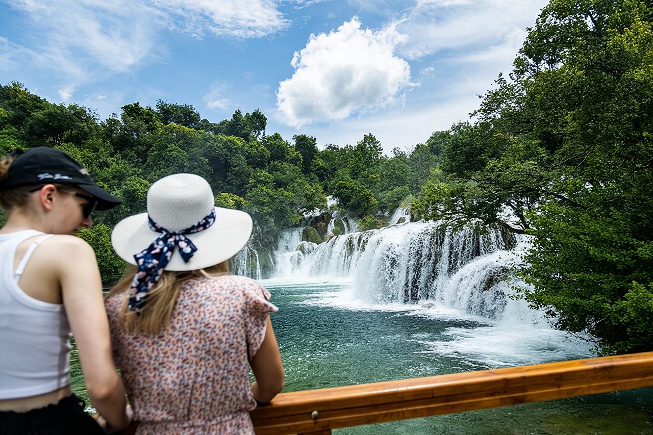 Krka Waterfalls tour with Trogir Walking tour and Krka panoramic boat cruise