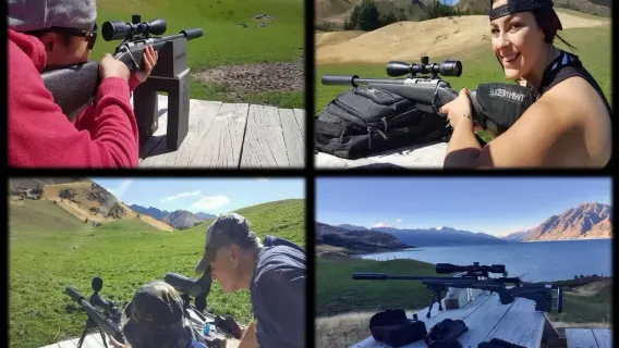 Hunting Shooting experience at a private farm in Queenstown, South Island, New Zealand (with professional English hunting guide + large/small prey optional)