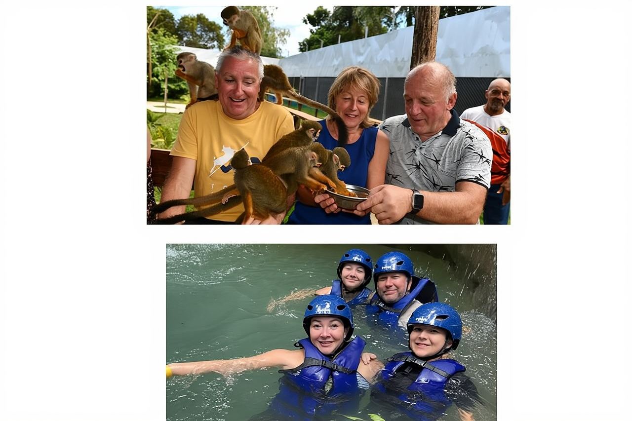 푸에르토 플라타의 몽키 투어 인터랙션과 다마하구아 폭포.
