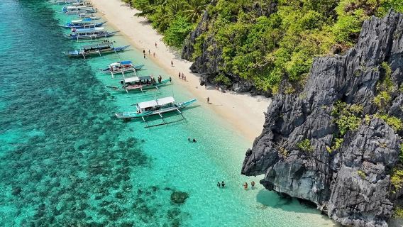 Excursion d'une journée à El Nido, itinéraire B : Explorez l'île aux serpents et les merveilles des grottes