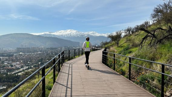 Andes Mountain Range on Electric Scooter, culture and nature