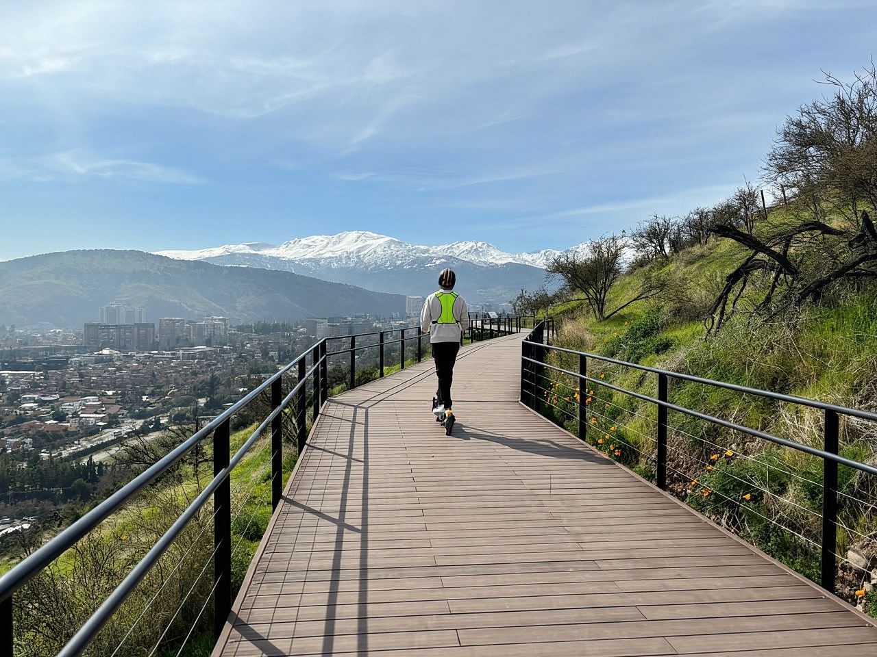 Andes Mountain Range on Electric Scooter, culture and nature