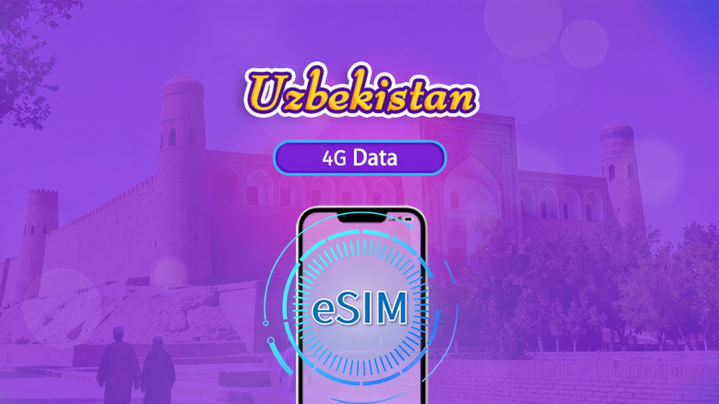 Uzbekistan | 4G eSIM | Daypass/Total Package | 1-30 day | 24H Billing | Supports TikTok and ChatGPT | QR code