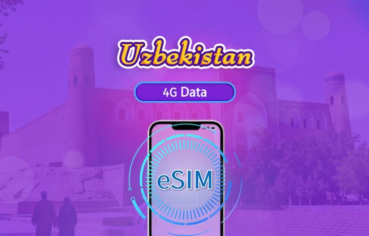 Uzbekistan | 4G eSIM | Daypass/Total Package | 1-30 day | 24H Billing | Supports TikTok and ChatGPT | QR code