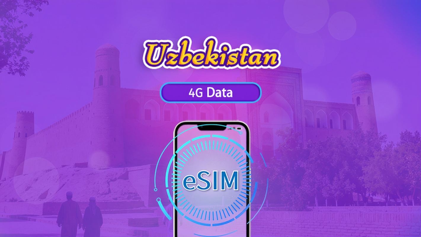 Uzbekistan | 4G eSIM | Daypass/Total Package | 1-30 day | 24H Billing | Supports TikTok and ChatGPT | QR code