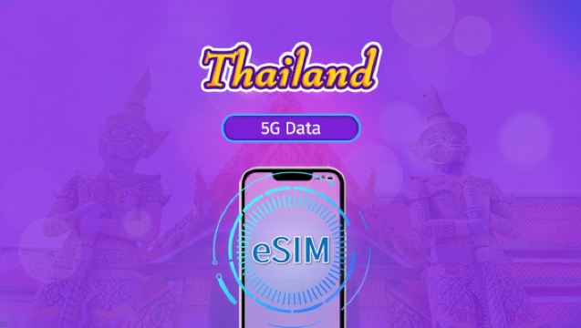Thailand | 5G eSIM | Day Pass/Total Package | 24H Billing | 1-30 days | QR code