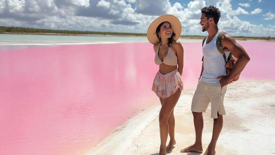 Las Coloradas Pink Lake & Rio Lagartos Guided Tour