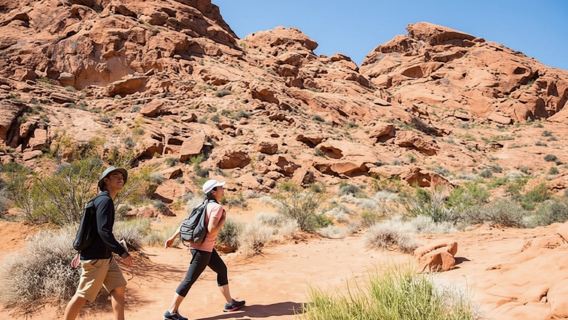 Valley of Fire moderate hike guided tour from Las Vegas