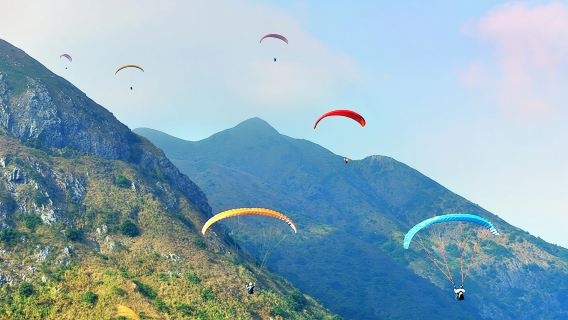 峨眉山蒲公英滑翔傘俱樂部+峨眉山滑翔傘飛行體驗【專業教練一帶一飛行+贈送高清影片】