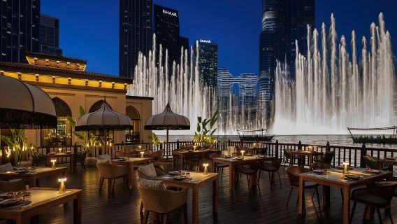 Comidas en el Palace Downtown Hotel – Almuerzo o cena en Ewaan/Thiptara con vistas opcionales a la fuente y al Burj