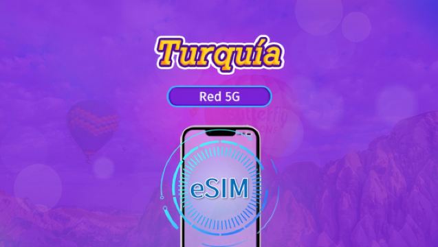 Turquía | eSIM 5G/4G | Paquete Diario / Paquete de Volumen Total | Facturación por Día Natural | 1-30 Días | Código QR