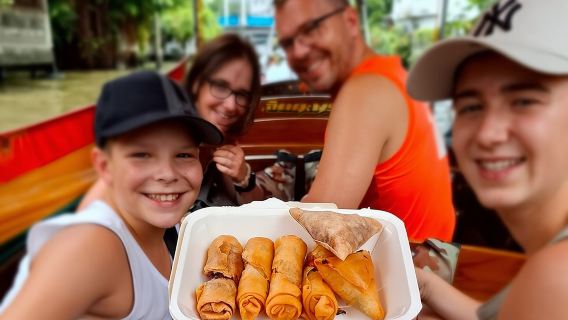 Tour di 2 ore al tramonto sul canale + degustazione di cibi con guida turistica