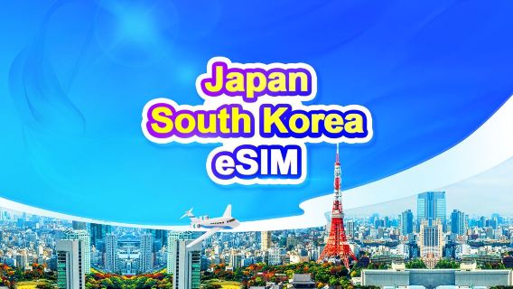 eSIM 5G per Giappone/Corea del Sud | Pacchetto giornaliero/di dati | 1-30 giorni | Fatturazione 24 ore | Codice QR