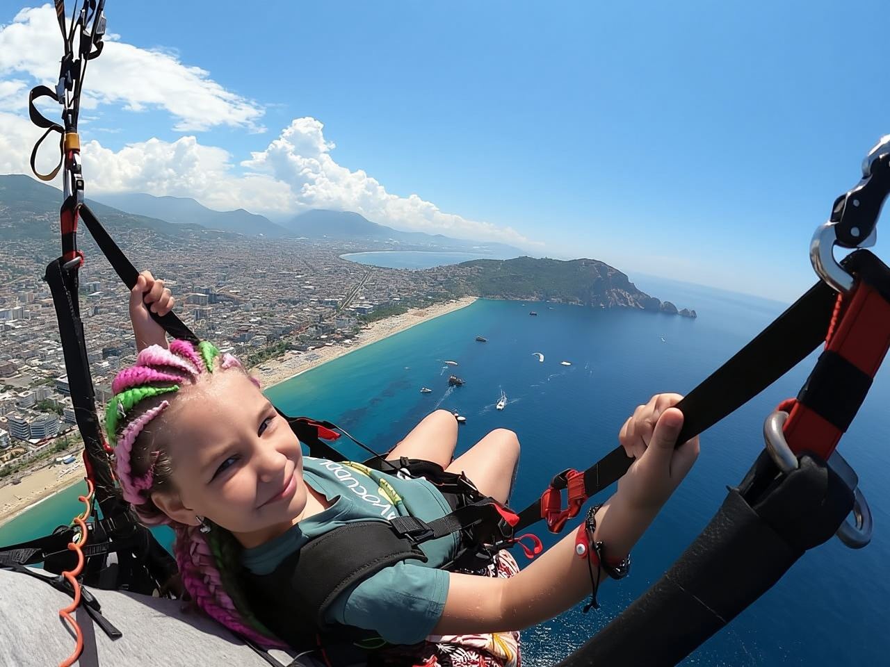 Alanya: Volo in parapendio biposto verso la spiaggia di Cleopatra