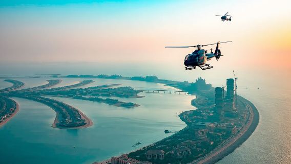[High Altitude Special] UAE|Helicopter Sightseeing Tour of Dubai's Palm Island