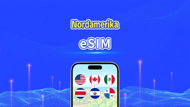 Nordamerika eSIM | 5G/4G | Höghastighetsdata | Daglig paket/datapaket | 24 timmar | 1-30 dagar | QR-kod