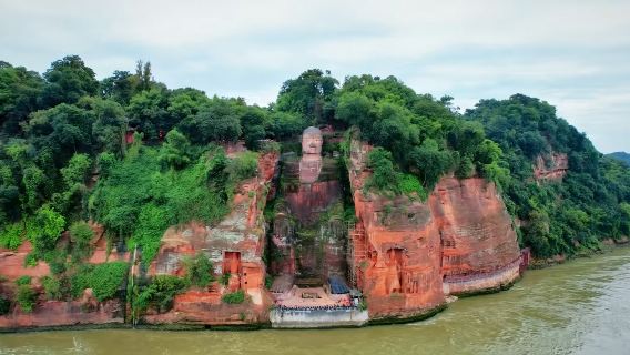 成都大熊貓基地+樂山大佛一日遊2-8人團大佛登山可選船遊獨立出行三環內接駁