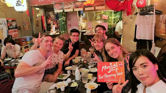 Shibuya Bar Hopping Tour (All-You-Can-Drink + Full Dinner)