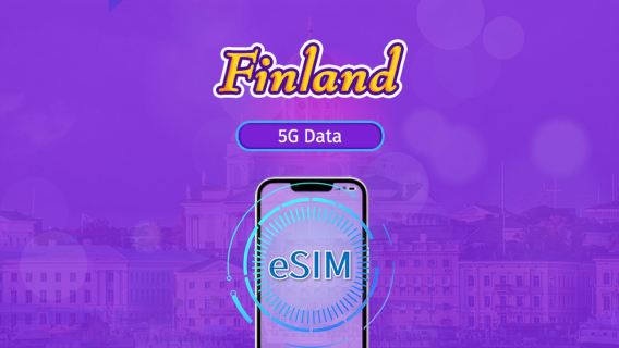 Finlandia | eSIM 5G/4G | Paket Total | Penagihan 24 Jam | 7–30 Hari | Kode QR