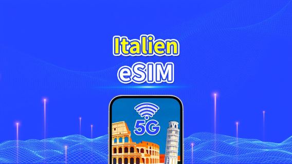 Italien eSIM | 5G/4G | Tägliches/Gesamtdatenpaket | 1-30 Tage | 24-Stunden-Abrechnung | QR-Code