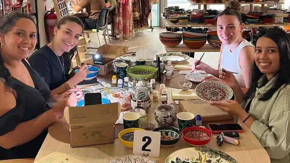 Paint and Sip Classes Sydney: Ceramic Plates & Bowls