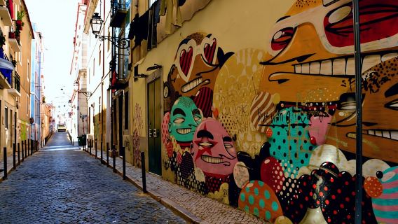Self-guided Discovery Walk in Lisbon's Bairro Alto and Bica: fun figures and fabulous views