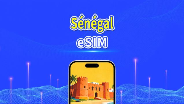 eSIM Sénégal | 5G/4G | Forfait de données quotidien/total | 5–15 jours | Facturation sur 24 heures | Code QR