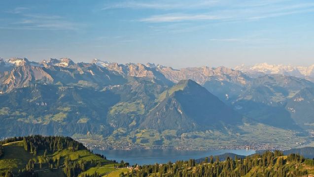 Rigi, the Queen of the Swiss Mountains,  Lake Cruise and Cable Car