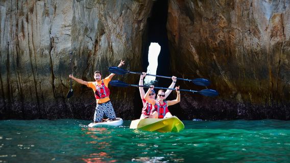 Private Los Cabos Arch & Playa del Amor tour by Glass bottom kayak