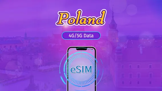 Pologne | eSIM 5G/4G | Forfait total | Facturation 24h | 7–30 jours | Code QR
