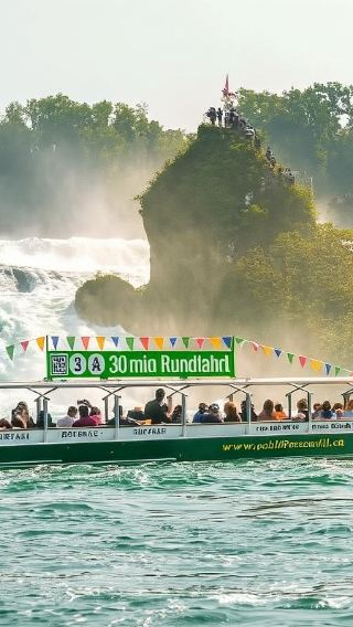 Switzerland Rhine Falls + Stein am Rhein House Painted with Frescoes 1-day tour [Boat ride available/Guide commentary included]