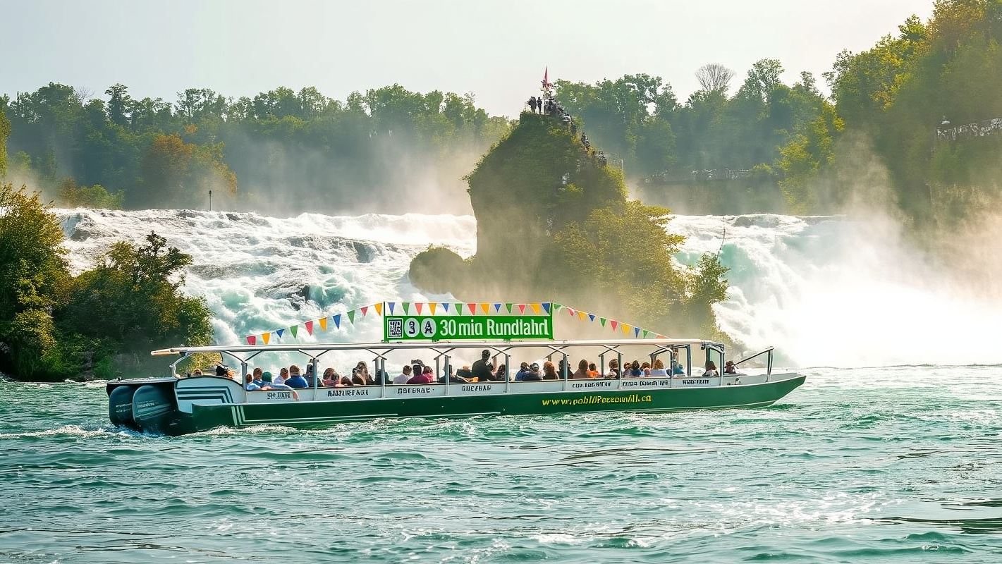 Switzerland Rhine Falls + Stein am Rhein House Painted with Frescoes 1-day tour [Boat ride available/Guide commentary included]
