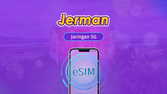 eSIM 5G Jerman | Mendukung TikTok, ChatGPT, dan Aplikasi Populer Global Lainnya | Paket Harian / Paket Total | Penagihan Berdasarkan Hari Kalender | 1–30 Hari | Kode QR