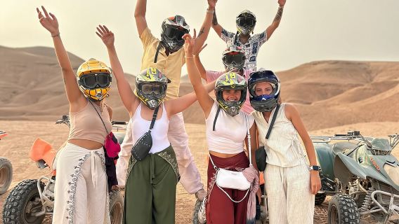 Agafay Desert Sunset Camel Ride, Quad & Dinner Fire Show