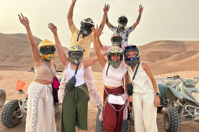 Agafay Desert Sunset Camel Ride, Quad & Dinner Fire Show