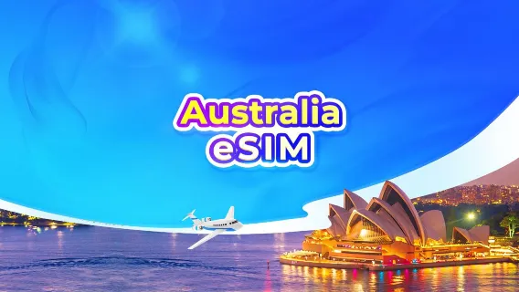 eSIM de 5G en Australia | Paquete diario/de datos | 1-30 días | Facturación por 24 horas | Código QR