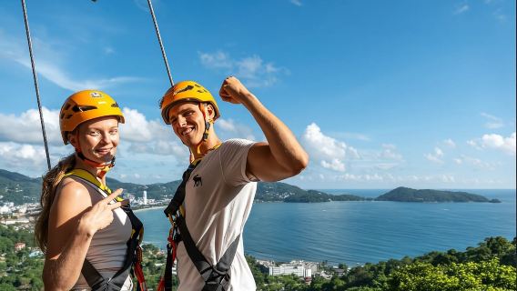 Phuket Flying Elephant Jungle Zipline Adventure: Soaring High with Ocean Views, Optional ATV with Transfer Included
