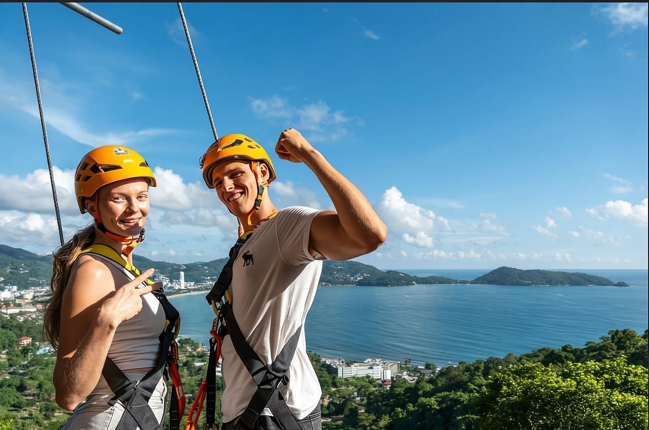 Phuket Flying Elephant Jungle Zipline Adventure: Soaring High with Ocean Views, Optional ATV with Transfer Included