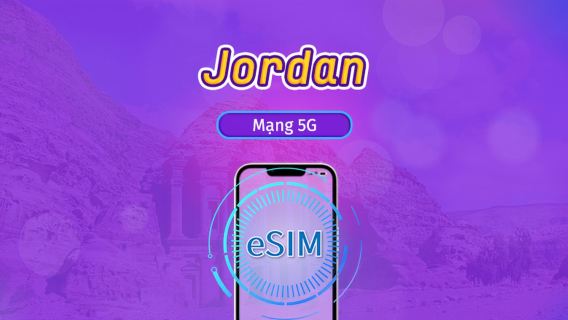 Jordan|4G/5G eSIM|Gói dung lượng|Tính phí 24 giờ|30 ngày|Mã QR