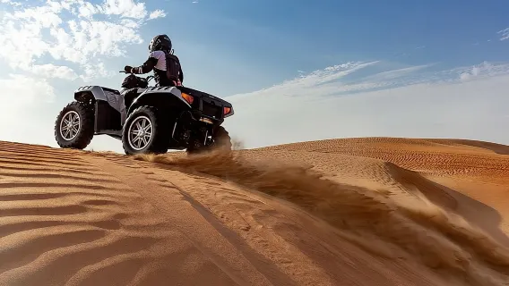 Dubai Desert Safari with Quad Bike, Camel Ride, Dinner and Shows