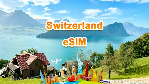 eSIM 5G Svizzera | Pacchetto giornaliero/Pacchetto totale | 1 GB/giorno - totale 30 GB | 1-30 giorni | Sistema 24 ore su 24 | QR code