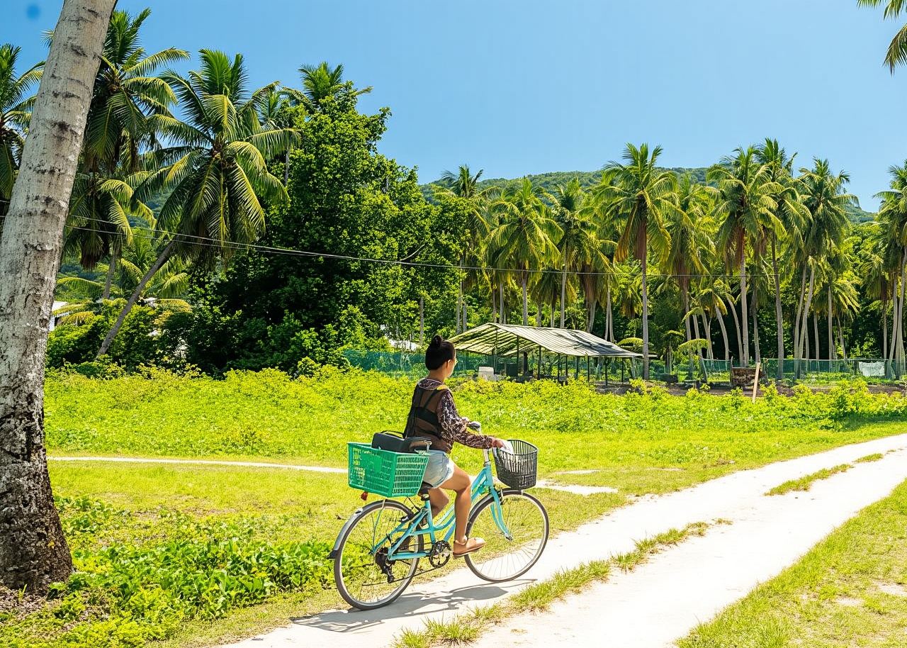 La Digue mit dem Boot und Fahrrad von Mahé und Praslin aus