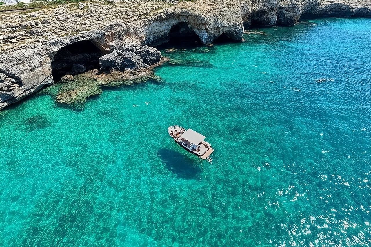 3 Hour Group Tour by Boat to the Caves of Santa Maria di Leuca