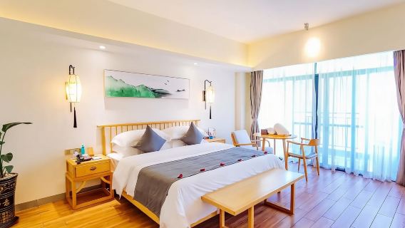 [Fun in Gudou] Sunshine Beach Water Park for 2 people + Hot Springs ++ Private pool Spring Pool + Double Fish Therapy + Yuequan Lake Residence 1 night with breakfast