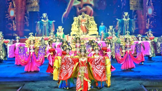 Espectáculo "La leyenda de Jiuzhai" + Cena tibetana con fiesta de fogata + Servicios de traslado desde la estación de Huanglong-Jiuzhai