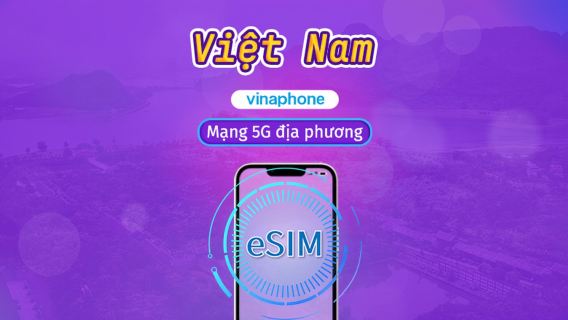 Vinaphone Việt Nam | eSIM nội địa | Gói cước ngày | Thanh toán theo ngày tự nhiên | 5-10 ngày | Mã QR