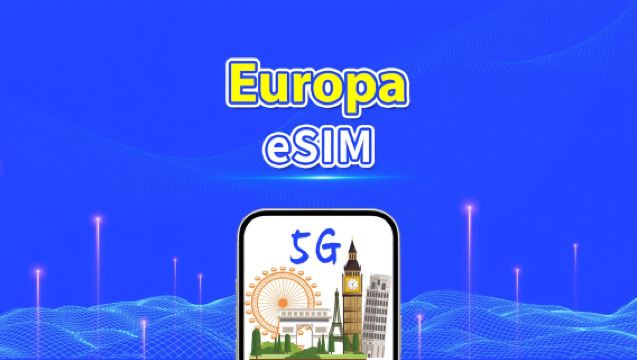 Europa eSIM | 5G/4G | Dagelijks/Totaal datapakket | 1-30 dagen | 24-Uurs facturering | QR-code